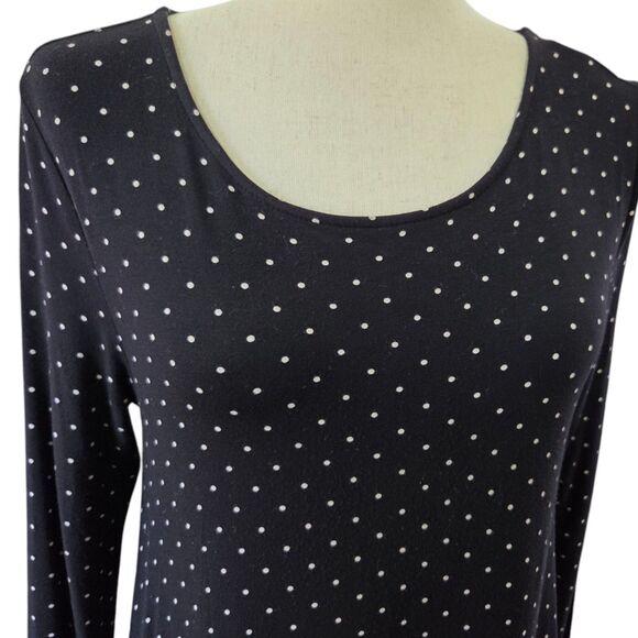 Old Navy Polka‎ Dot Swing Dress Black White Size M Flowy Casual Vintage Look - Picture 8 of 10